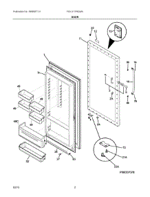 02 - Door parts for Electrolux Freezer FGVU17F8QWA from AppliancePartsPros.com