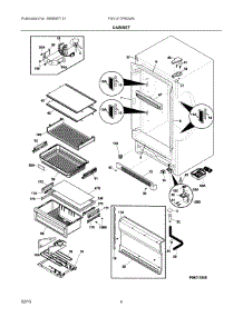 03 - Cabinet parts for Electrolux Freezer FGVU17F8QWA from AppliancePartsPros.com