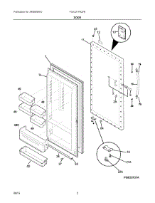 02 - Door parts for Electrolux Freezer FGVU21F8QFB from AppliancePartsPros.com