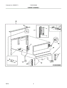 02 - Chimney Assembly parts for Electrolux Hood FH30DD50MSB from AppliancePartsPros.com