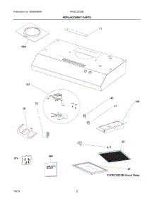 02 - Replacement Parts parts for Electrolux Hood FHWC3025MWB from AppliancePartsPros.com