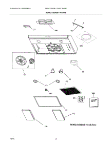 02 - Replacement Parts parts for Electrolux Hood FHWC3040MSB from AppliancePartsPros.com