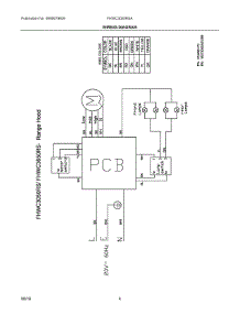 03 - Wiring Diagram parts for Electrolux Hood FHWC3050RSA from AppliancePartsPros.com