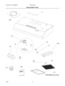 02 - Replacement Parts parts for Electrolux Hood FHWC3625MSB from AppliancePartsPros.com