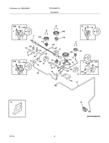 05 - Burner parts for Frigidaire Range FPDS3085PFA from AppliancePartsPros.com