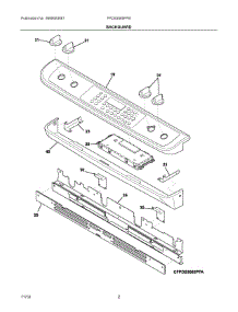 02 - Backguard parts for Electrolux Range FPDS3085PFB from AppliancePartsPros.com