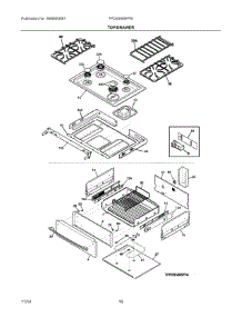 05 - Top / Drawer parts for Electrolux Range FPDS3085PFB from AppliancePartsPros.com