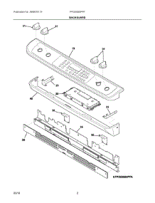 02 - Backguard parts for Electrolux Range FPDS3085PFF from AppliancePartsPros.com