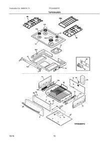 05 - Top / Drawer parts for Electrolux Range FPDS3085PFF from AppliancePartsPros.com