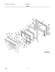 06 - Door parts for Electrolux Range FPDS3085PFF from AppliancePartsPros.com