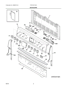 02 - Backguard parts for Electrolux Range FPEF3077QFA from AppliancePartsPros.com