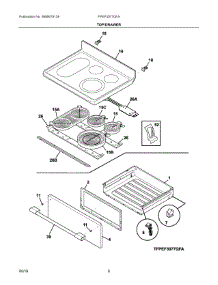 04 - Top / Drawer parts for Electrolux Range FPEF3077QFA from AppliancePartsPros.com