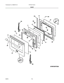 05 - Door parts for Electrolux Range FPEF3077QFA from AppliancePartsPros.com