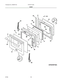 05 - Door parts for Electrolux Range FPEF3077QFB from AppliancePartsPros.com