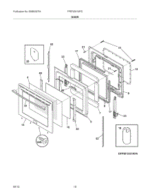 09 - Door parts for Frigidaire Range FPEF3081MFD from AppliancePartsPros.com