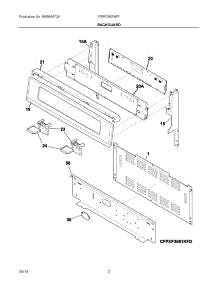 02 - Backguard parts for Electrolux Range FPEF3081MFF from AppliancePartsPros.com