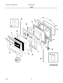 05 - Door parts for Electrolux Range FPEF3081MFF from AppliancePartsPros.com
