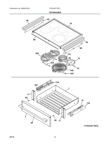 04 - Top / Drawer parts for Electrolux Range FPEH3077RFC from AppliancePartsPros.com