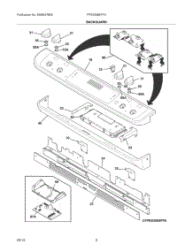 03 - Backguard parts for Frigidaire Range FPES3085PFA from AppliancePartsPros.com