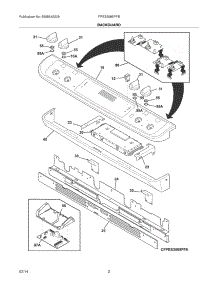 03 - Backguard parts for Frigidaire Range FPES3085PFB from AppliancePartsPros.com