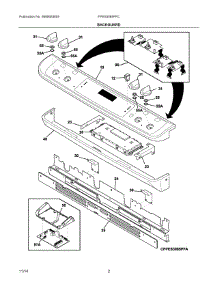 02 - Backguard parts for Electrolux Range FPES3085PFC from AppliancePartsPros.com