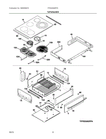 04 - Top / Drawer parts for Electrolux Range FPES3085PFE from AppliancePartsPros.com