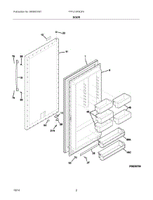 02 - Door parts for Electrolux Freezer FPFU19F8QFA from AppliancePartsPros.com