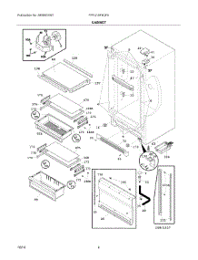 03 - Cabinet parts for Electrolux Freezer FPFU19F8QFA from AppliancePartsPros.com