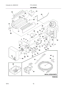 05 - Ice Maker parts for Electrolux Freezer FPFU19F8QFA from AppliancePartsPros.com