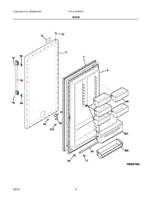 02 - Door parts for Electrolux Freezer FPFU19F8RFA from AppliancePartsPros.com