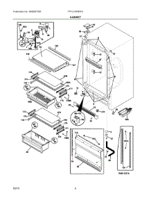 03 - Cabinet parts for Electrolux Freezer FPFU19F8RFA from AppliancePartsPros.com