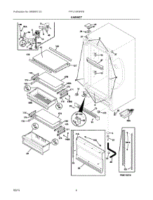 03 - Cabinet parts for Electrolux Freezer FPFU19F8RFB from AppliancePartsPros.com