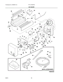 05 - Ice Maker parts for Electrolux Freezer FPFU19F8RFB from AppliancePartsPros.com