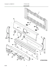02 - Backguard parts for Electrolux Range FPGF3077QFB from AppliancePartsPros.com