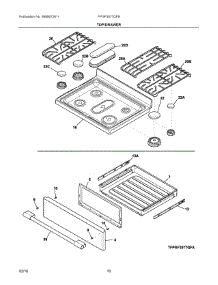 05 - Top / Drawer parts for Electrolux Range FPGF3077QFB from AppliancePartsPros.com