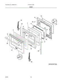 06 - Door parts for Electrolux Range FPGF3077QFB from AppliancePartsPros.com
