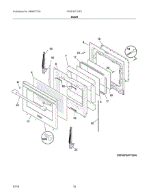 06 - Door parts for Electrolux Range FPGF3077QFD from AppliancePartsPros.com