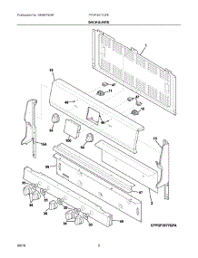 02 - Backguard parts for Electrolux Range FPGF3077QFE from AppliancePartsPros.com