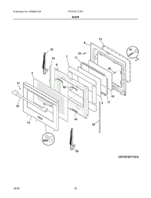 06 - Door parts for Electrolux Range FPGF3077QFF from AppliancePartsPros.com