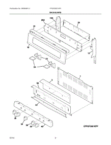 02 - Backguard parts for Electrolux Range FPGF3081KFR from AppliancePartsPros.com