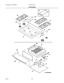 05 - Top / Drawer parts for Electrolux Range FPGF3081KFR from AppliancePartsPros.com