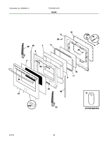 06 - Door parts for Electrolux Range FPGF3081KFR from AppliancePartsPros.com
