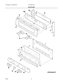 02 - Backguard parts for Electrolux Range FPGF3081KFS from AppliancePartsPros.com