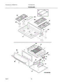 05 - Top / Drawer parts for Electrolux Range FPGF3081KFS from AppliancePartsPros.com