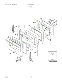 06 - Door parts for Electrolux Range FPGF3081KFS from AppliancePartsPros.com