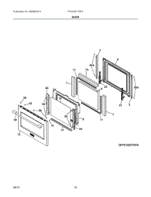 06 - Door parts for Electrolux Range FPGH3077RFA from AppliancePartsPros.com