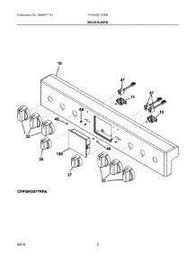 02 - Backguard parts for Electrolux Range FPGH3077RFB from AppliancePartsPros.com