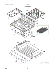 05 - Top / Drawer parts for Electrolux Range FPGH3077RFB from AppliancePartsPros.com
