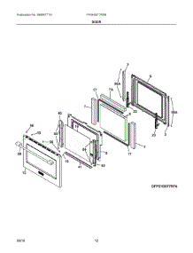 06 - Door parts for Electrolux Range FPGH3077RFB from AppliancePartsPros.com