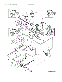 03 - Burner parts for Electrolux Range FPGS3085PFC from AppliancePartsPros.com